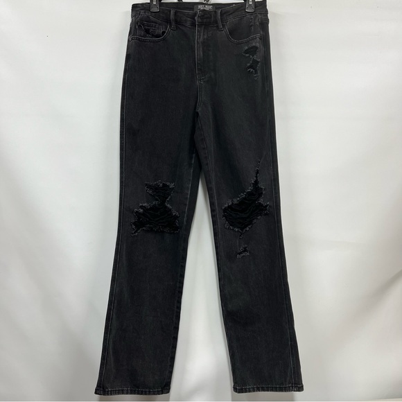 Judy Blue Black 90's Straight Denim Jeans Size 7/28 - Picture 1 of 16